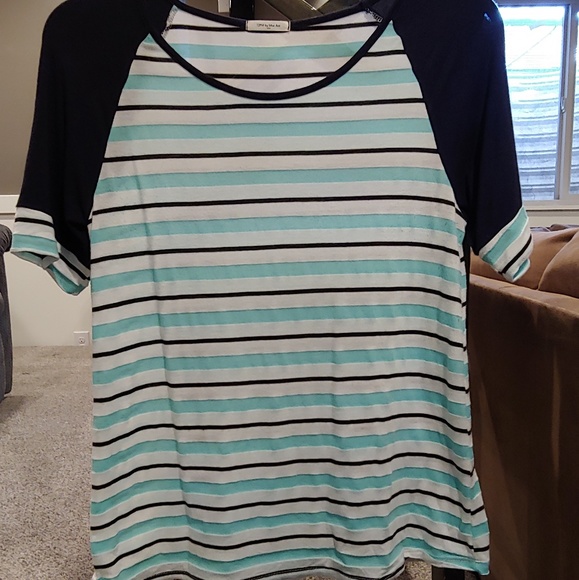 Blue stripped top - Picture 1 of 2